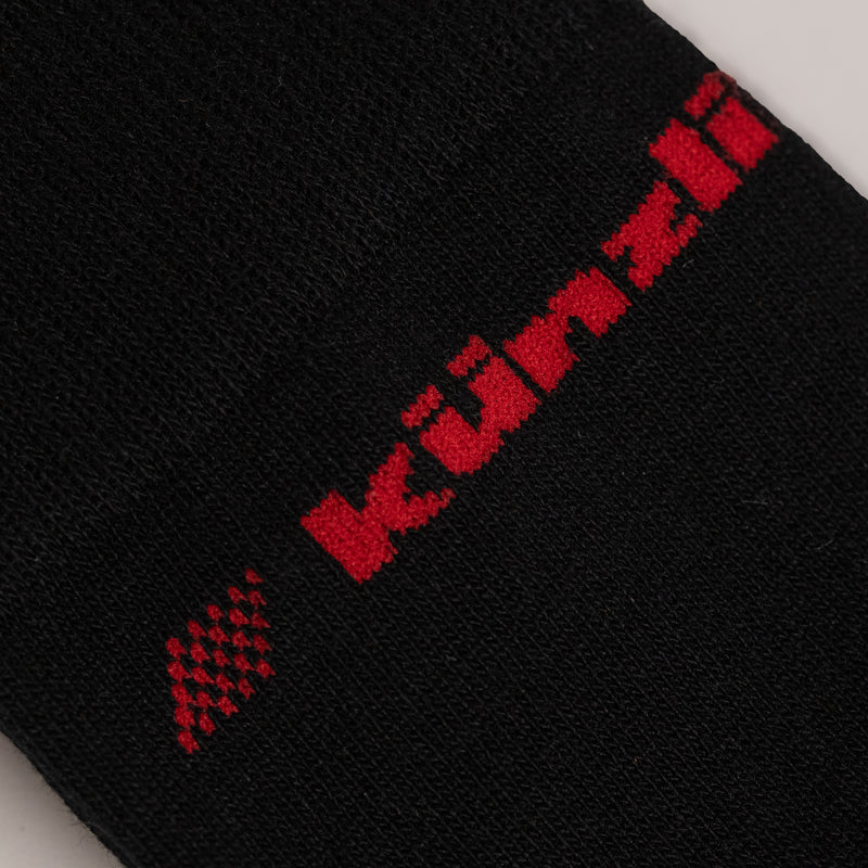 Socken tief – Schwarz / Rot