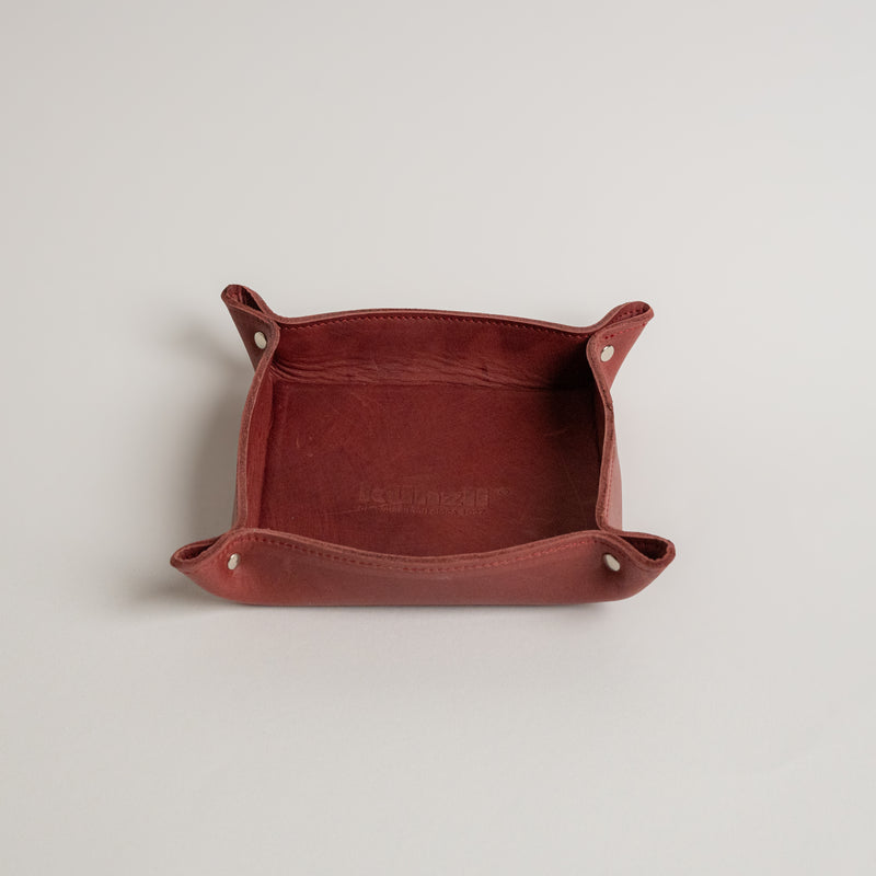 Lederschale – Rot